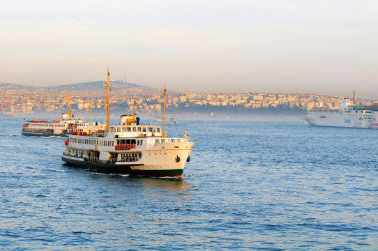 A ferryboat in the Bosphorus