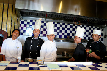 five chef at work