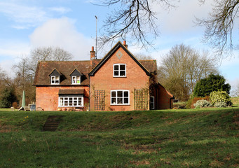 Fototapeta na wymiar Red Brick English Rural House