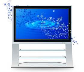 Aqua ripple plasma television