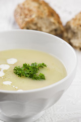 bowl of asparagus soup
