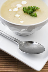 bowl of asparagus soup