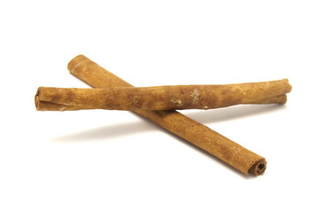 cinnamon sticks isolated on white