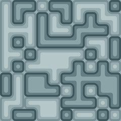 Blue 3d tiles - seamless vector pattern