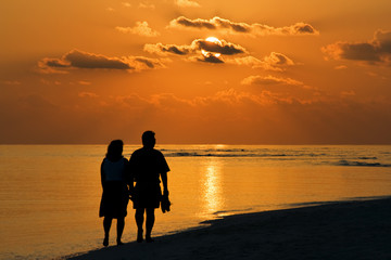 Sunset on a dream-beach