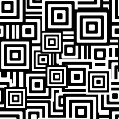 Retro black and white seamless rectangles background