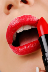 Luxury -  red lipstick.