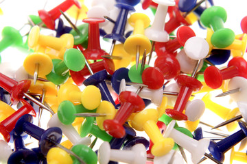 Colorful push-pins 