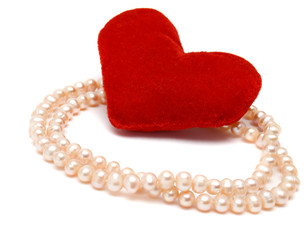 red heart isolated on white background