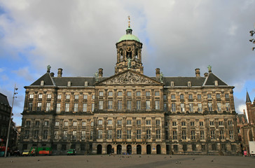 Fototapeta na wymiar Ulica sceny w Amsterdamie