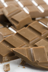 Milk chocolate close-up