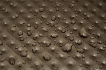 water drops on a metallic surfase