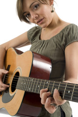 Fototapeta premium girl with the guitar