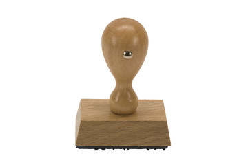 Stempel Holz stehend isoliert
