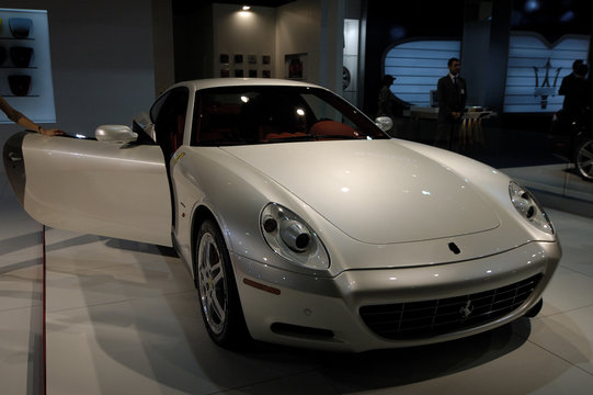 The luxurious sport car on Dubai`s autoshow. Emirates.