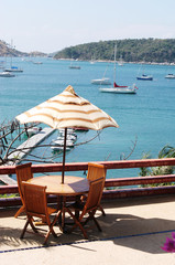 Table with ocean views