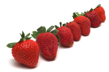 fresh strawberry on white background