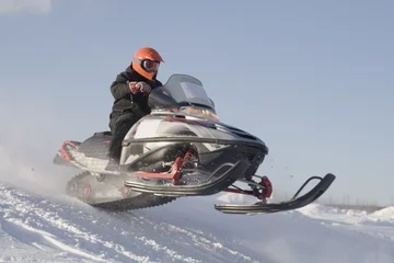 Rolgordijnen Snowmobiling © Aleksandr Popov