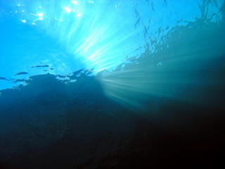 Fototapeta na wymiar Underwater in Parga Greece