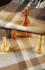Chess and woolen scarf