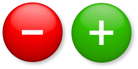 Fototapeta premium Plus and Minus Icons