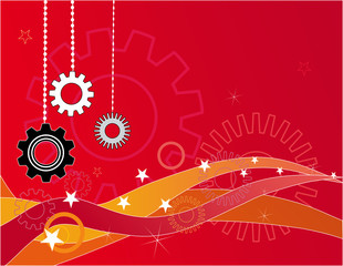Industrial christmas background for holiday greetings