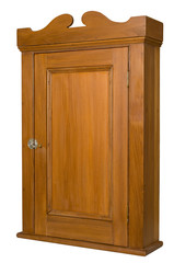 Antique Wooden Cabinet - 3/4 Left View