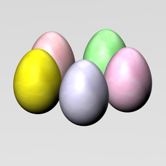 Osterszene mit Eiern