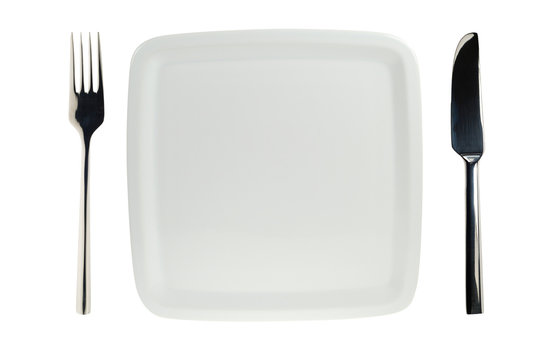 isolated white plate