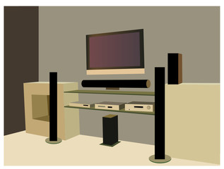 home theater vector