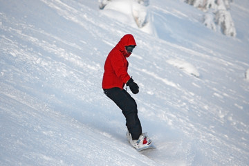 Fototapeta na wymiar Snowboarder