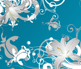 Floral lilies abstraction