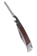 A penknife with a saw, isolated on white