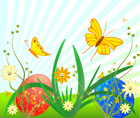 Easter background vector
