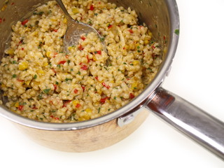 rustikalespeise perlgraupen/gersten risotto