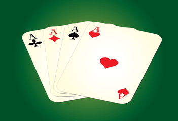 Set of leisure cards on green background. Vector illustration.