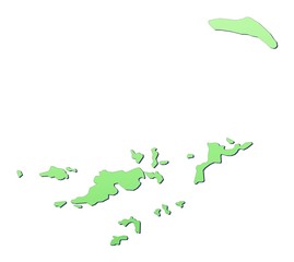 British Virgin Islands map filled with light green gradient