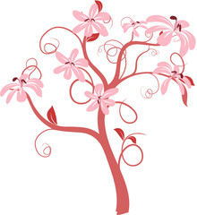 vecteur série - arbre à fleur au printemps