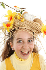 Pâques jeune fille
