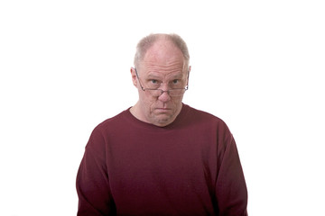 Obraz premium Bald Man with Glasses