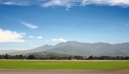 Airport in mountains