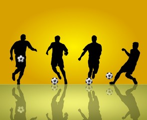 fussballspieler gelb