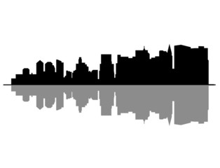 Naklejka premium Skyline