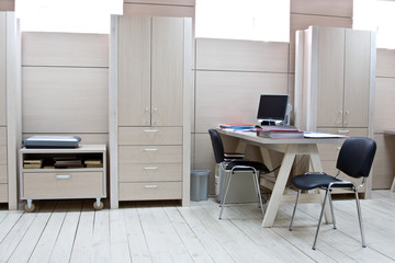 Workplace of the manager at modern office