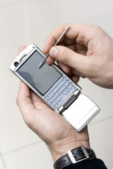 smartphone in a hand