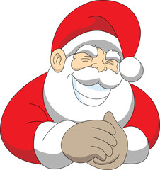 Cheeky grinning Santa
