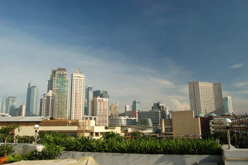 Fototapeta na wymiar Widok z dachu Makati, Filipiny