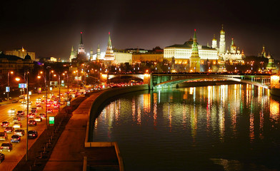 Fototapeta na wymiar Night Moscow