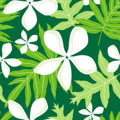 Seamless Hawaiian Fern (Lauae) Pattern