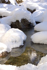 ruisseau sous la neige